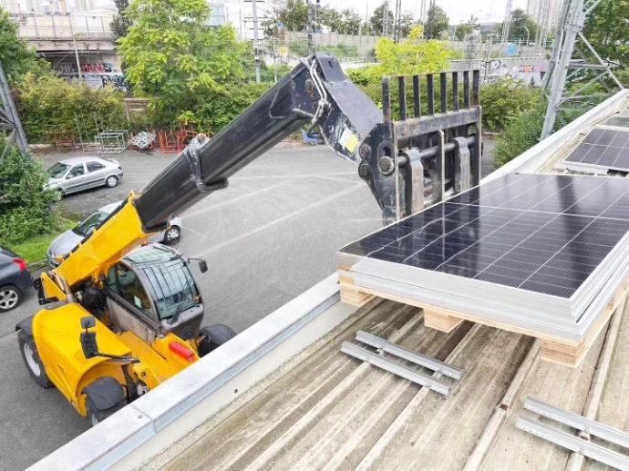 Image Installation photovoltaïque réalisée avec un kit Solar Fixation